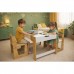 0-6 Yaş Anka Model Ahşap Montessori Aktivite Oyun Ve Çalışma Masa Ve Sandalye Seti (1 Masa + 2 Sandalye)