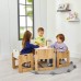 2-4 Yaş Kumru Montessori Çocuk Oyun, Çalışma, Aktivite Masası ve Sandalyesi Seti
