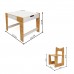 Anka 0-6 Years Montessori Wooden Play Activity Table and 2 Chairs Set (1Table + 2 Chairs)