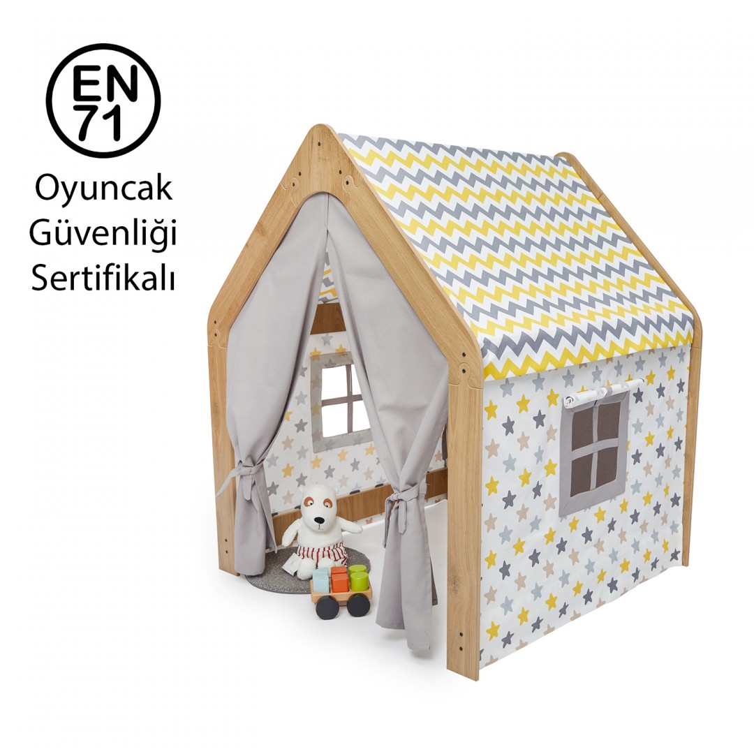 3-6 Yaş Çocuk Oyun Evi / Çadırı - Ahşap 